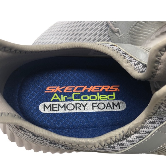 SKECHERS Gray/Blue Elite Flex Memory Foam Shoe - Picture 5 of 7